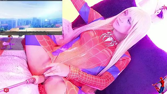 jinixxxx — spit tits+ahegao of spiderwoman